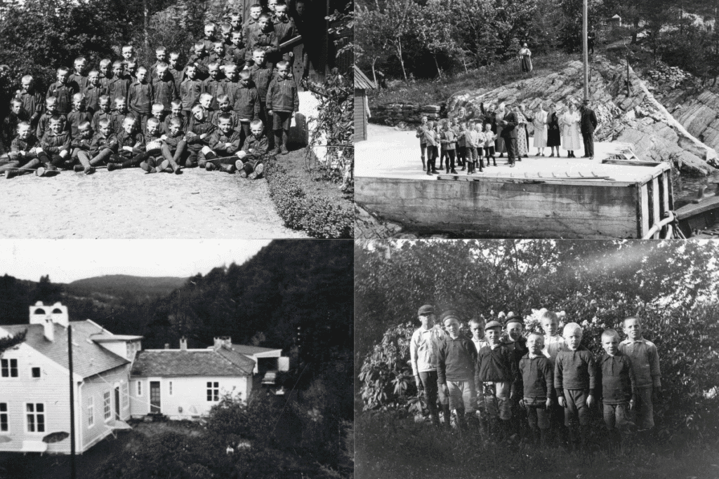 Bildecollage til artikkel om Olaviken som fyller 100 år