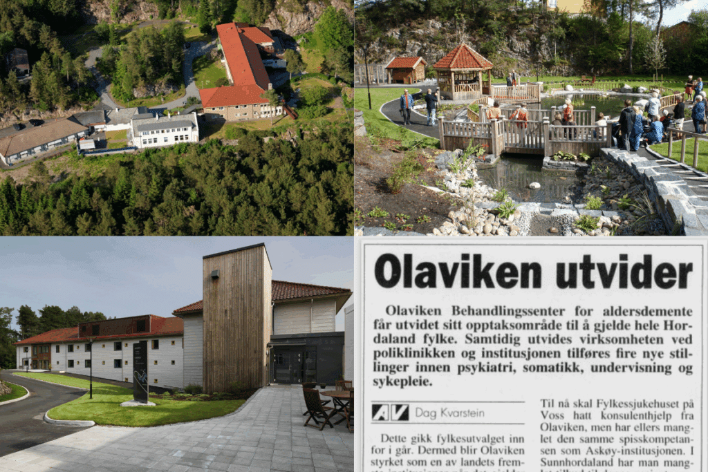 Bildecollage, historiske bilder av NKS Olaviken.