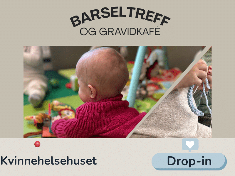 Bilde til aktiviteten Barseltreff og gravidkafé, drop-in på Kvinnehelsehuset.