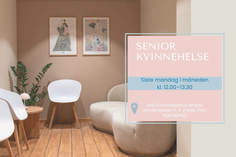Bilde og grafikk som viser  at aktiviteten Senior kvinnehelse er siste mandag i måneden.