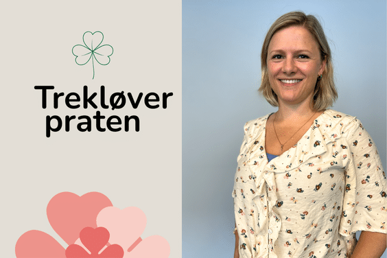 Bilde av Sigrid og grafikk som viser Trekløverpraten.
