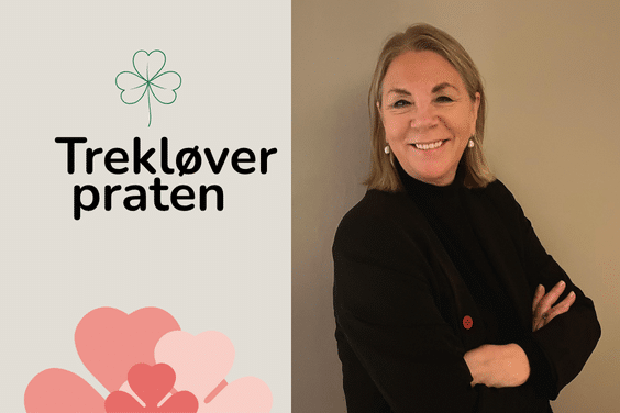 Bildet viser Edle og teksten Trekløverpraten