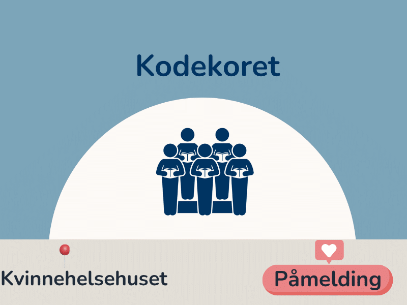 Grafikk til aktiviteten Kodekoret, viser at det er påmelding og på Pemanenten
