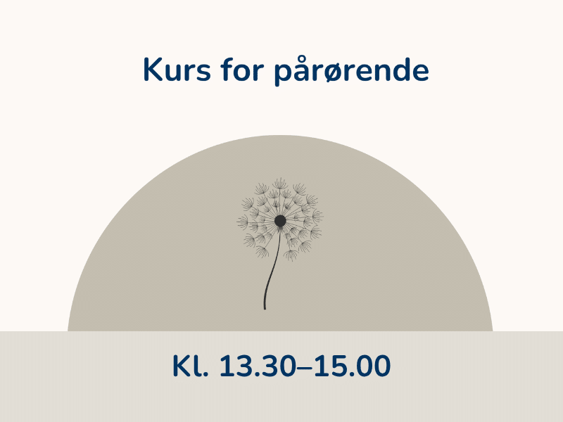 Digitalt kurs for pårørende kl. 13.30 til 15.00.